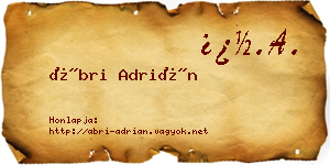 Ábri Adrián névjegykártya